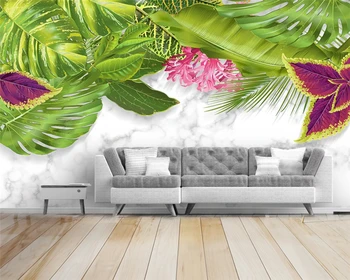 beibehang Индивидуални класически екологични модерни копринена тапети красиво тропическо растение papel de parede papier peint behang