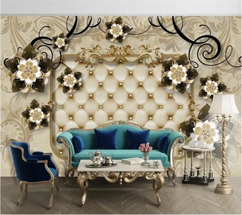 wellyu Custom desktop с европейските цветя модел, мека чанта, тапети декорации за стени, тапети за стени спални, papel pared 3d