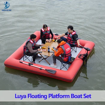 Лодка-Кораб платформа Fishing Luya с дължина 2,6 М с въздушна Палуба и Въздушна камера Надуваем Гъвкави Плаващ Редица с Моторно Комплект