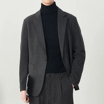 MRMT 2023 Абсолютно нов мъжки корейската версия на мода всеки ден бизнес, официални облекла, топло висококачествена вълнена цельнокроеная яке