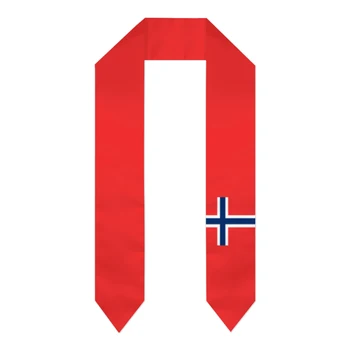 Бала Колан Норвежки Флаг, Шал, Шал, Орар Сапфирово Синьо на Цвят в Звездната Ивица, Аксесоар за Рокли, Бакалавър, Лентата на 180*14 см
