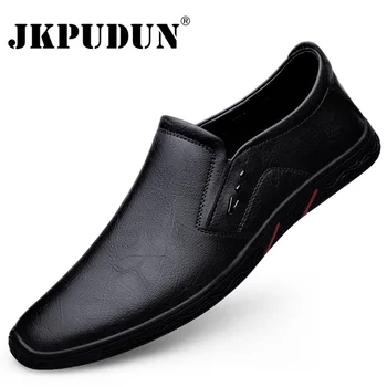 JKPUDUN/ мъжки Обувки, Ежедневни Дишащи Офис Лоферы Подметка, мъжки Дизайнерски обувки, мъжки маркови италиански Мокасини Zapatos Hombre