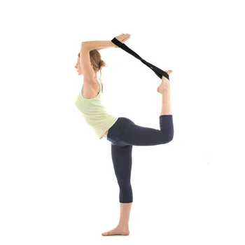 Нов памук утолщающий черен колан за йога, устойчивост на физически стрес, еластичен колан за тренировки W4-097