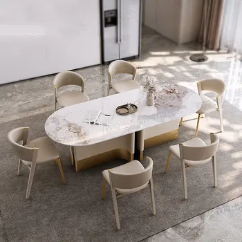 Скандинавските луксозни трапезни столове Креативен дизайн на дома Метални Трапезни столове Кухненски Muebles De Cocina Мебели за дома WZ50DC