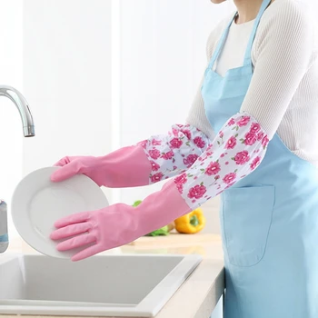 Ръкавици за почистване, 1 чифт, дебели ръкавици за миене на съдове с противоскользящим шнурком, директна доставка