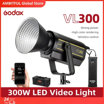 Godox VL300 VL-300 300 W 5600 До Бялата Версия на Led Видео С Непрекъснат Изход Bowens Mount Studio Light Поддръжка на приложения