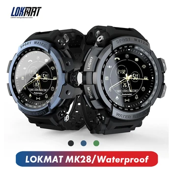 Смарт часовници LOKMAT MK28, водоустойчив фитнес тракер, напомняне с шагомером, Bluetooth, умни часовници, 12 месеца в режим на готовност за iOS и Android