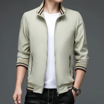 JUMPSNOW 2023, нова мъжко пролетно яке, палто, ежедневни обикновена яке с висока яка, мъжки бизнес яке, марка ветровка за мъже