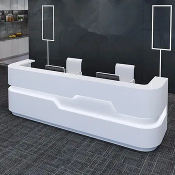 Рецепцията на компанията за печене боя desk desk arc касов апарат салон за красота hotel bar проста модерна настройка