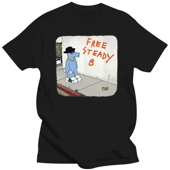 Тениска Lord Quas Quasimoto Free Steady B, мъжки бял топ, Нова забавна тениска