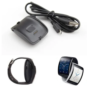 Докинг станция за зарядно устройство Samsung Galaxy Gear ' S R750, умни часовници, USB кабел, поставка черна