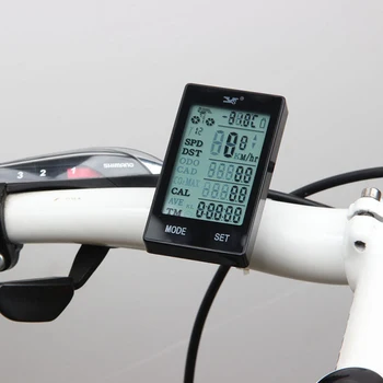 YS508 led водоустойчива велосипеден компютър, wi-измерване на скоростта на китайски и английски език, блеснали под наем на километража, хронометър, екран Larege