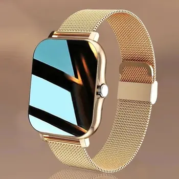 Смарт часовници SH001 за мъже и жени, подарък за спортни фитнес часовник със сензорен екран, разговори по Bluetooth, цифрови умни часовници, ръчни часовници