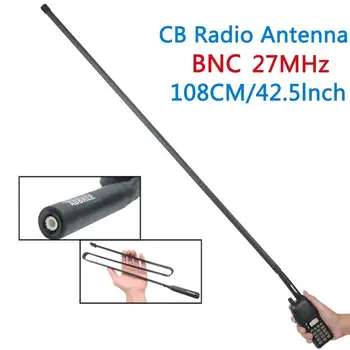 ABBREE Тактическа Антена 27 Mhz 72/108 см Преносимо радио ЦБ с Конектор BNC за Cobra Midland Uniden Anytone CB Radio