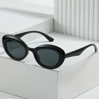 Модни Нюанси на Ретро-Стил UV400 Овални Слънчеви Очила Y2k Слънчеви Очила В Стил Пънк-Слънчеви Очила Vintage слънчеви Очила