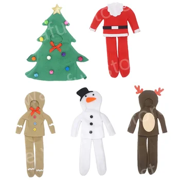 Кукла Костюм-елф, аксесоари за коледните елфи, дрехи, прекрасен снежен човек, Коледна елха, модни облекла за момичета и момчета