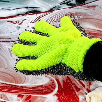 Инструмент за почистване на автомобила, ръкавици за автомивки от микрофибър, многофункционална четка за домашна употреба, ръкавици за автомивка с детайлност