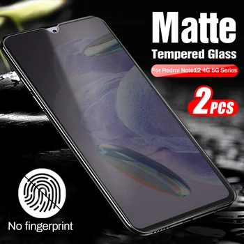 Redmy Note12 Pro Plus 5G Стъкло 2 ЕЛЕМЕНТА Матирано Закалено Стъкло За Redmi Note 12 4G Защитно Фолио за екрана със защита От пръстови отпечатъци 9H