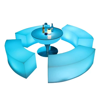 Стол с led подсветка Arc, масичка за кафе, комбинация маса и стол, Бар стол, ярък светещ мебели