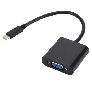 Кабел-адаптер Type C до Гнездото VGA USBC USB 3.1 към VGA Компютърен Адаптер за Macbook 12 инчов Chromebook Pixel Lumia Директен Доставка