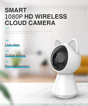 TV-218ZD HD 1080P Безжична камера за домашна употреба, Wi-Fi, дистанционно наблюдение на грижите за децата, Камера за наблюдение на робот