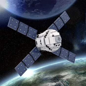 BuildMOC Космически Кораб Средно на Планетата Разгледайте Строителни Блокове, Определени За Стартиране на ракети Марс SLS 