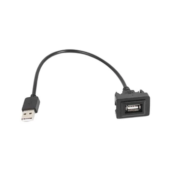Монтиране на Панели с Вълни Разположено Пристанище на Арматурното Табло USB За Toyota Current Outlet USB Socket 2.0 Port Panel Extension Cable Adapter