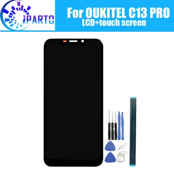 6,18-инчов LCD дисплей OUKITEL C13 PRO + Дигитайзер с докосване на екрана в събирането на 100% Оригинален LCD дисплей + Тъч Дигитайзер за OUKITEL C13 PRO