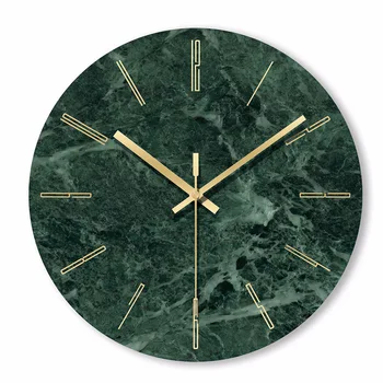 Мраморни стенни часовници 1БР, прости декоративни творчески скандинавските модерни мраморни часовници, стенни часовници за всекидневна, кухня, офис, спалня