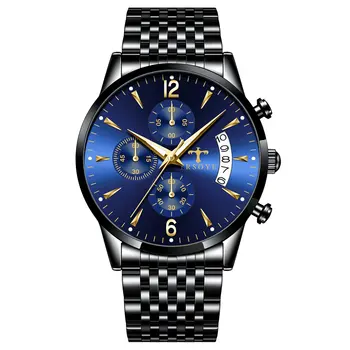 Нови Модни мъжки часовници Най-добрата марка на луксозни Мъжки часовник кварцов часовник Водоустойчив часовник хронограф