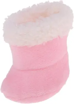 Сладки розови плюшени ботуши Обувки за кукли Mellchan Baby Doll 9-11 см, кукла-Реборн, аксесоари за дрехи