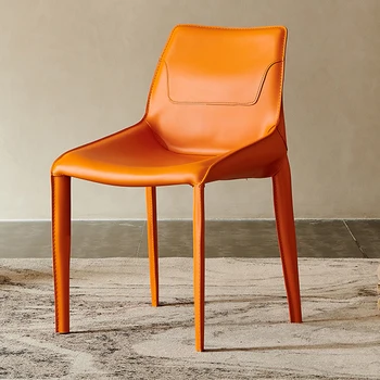 Минималистичные мобилни столове за дневна, Ресторант, Ергономичен стол за грим оранжев цвят Relax Silla Nordica Home Furniture WXH11XP
