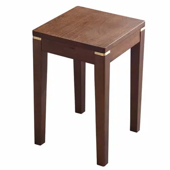 Штабелируемые трапезни столове, Мед дървена пейка с квадратна прическа, 30 см, юфка за сядане, Всички от масивно дърво, кръгла ъгъл, нескользящий подложка за пода