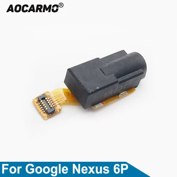 Aocarmo Отвор за слушалки, Жак за аудиогарнитуры, гъвкав Кабел за Google Nexus 6P, сервизна детайл H1511 H1512