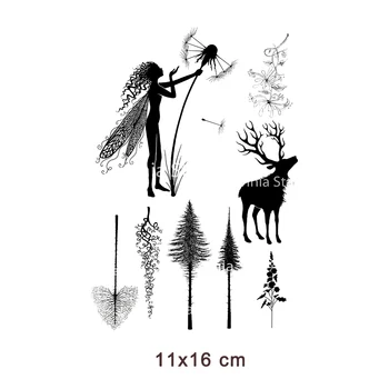 Нови Постъпления 2023, Прозрачни печати с изображение на дървесна фея, Печат на картички за scrapbooking, производство на гумени печати, фотоалбум, изделия ръчна изработка