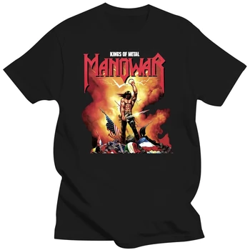 Лятна Тениска на Manowar с принтом в стил хип-хоп, ежедневни тениски с къс ръкав, марка дрехи, пънк-ризи с кръгло деколте, мъжки ризи
