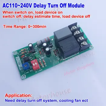 AC 110-230V Таймер Забавяне на време Реле за управление на Модул за изключване на вентилатора точност ръководят модул за синхронизация таймер