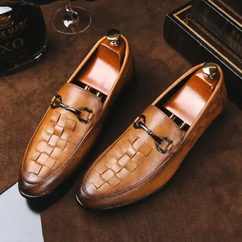Мъжки ежедневни обувки в света на стил, елегантен модерен офис обувки, пролетно-есенна мъжки банкетная булчински обувки, модерни галоши голям размер