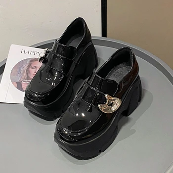 Дамски обувки 2023, однотонная дамски вулканизированная обувки, модни, спортни обувки нов стил, женски маратонки, с кръгли пръсти и приповдигнато пръсти