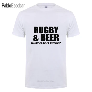 Тениска Rugby & Beer - каква е още тениска забавна спортна тениска rugger union league scrum