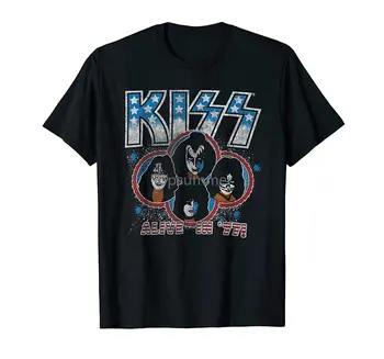 Тениска Kiss - Alive In 77