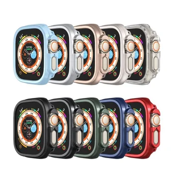 Оригинален цветен защитен калъф за Apple Watch Ultra 49 мм със защитно стъкло