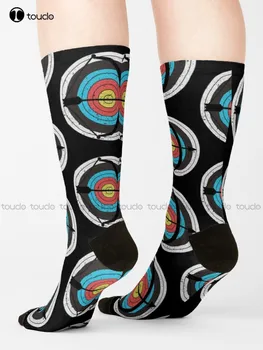 Реколта стрелба с лък: Идея за подарък за стрелец Чорапи за обувки Персонализирани потребителски Унисекс Чорапи за възрастни, Юноши и младежи Подарък с дигитален печат 360 °