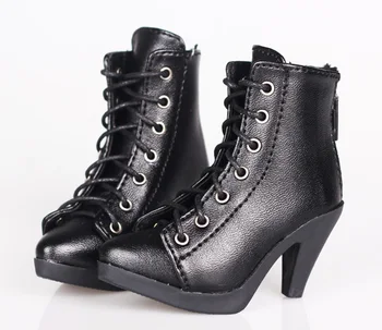 1/3 1/4 дамски обувки за момичета SD ОРБ DOD BJD MSD Dollfie, синтетични обувки, черни обувки на висок ток YG366