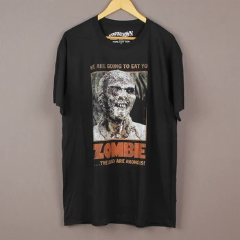 Тениска Zombi 2, култов филм на ужасите Zombi Lucio Fulci, Град на живите мъртъвци, демони, мъжки летни памучни тениски