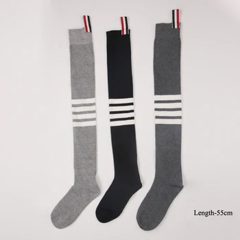 Микс от 3 двойки щастливи чорапи, Забавни модни Чорапи 2023, Дамски памучни чорапи райе в стил хип-хоп, ежедневни чорапи до коляното за момичета, женски sokken