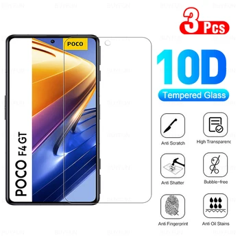 3 бр. за Xiaomi Poco F4 Защитно Стъкло за Poco F4 F4 GT Филм Протектор на екрана, за да Xiaomi Poco F4 F4 GT прозрачен защитен филм