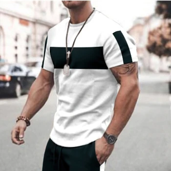 Мъжка тениска в клетка с принтом, свободен мъж топ голям размер, празнична ежедневни облекла, тениска за всеки ден, hoody за фитнес Y2k